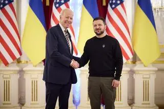 Joe Biden w Kijowie. Spotkał się z Wołodymyrem Zełenskim