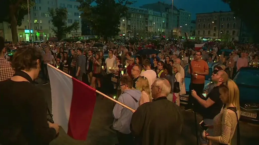 Protest w Łodzi