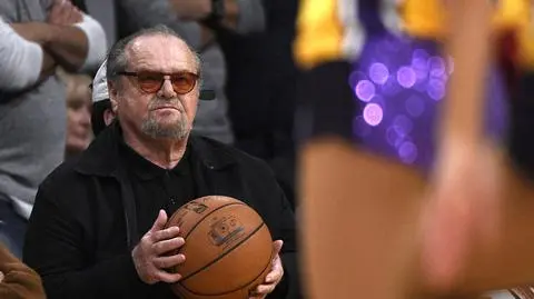 Jack Nicholson na meczu koszykówki w Los Angeles w grudniu 2017 roku