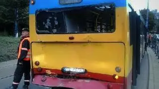 Tył lubońskiego autobusu mocno ucierpiał