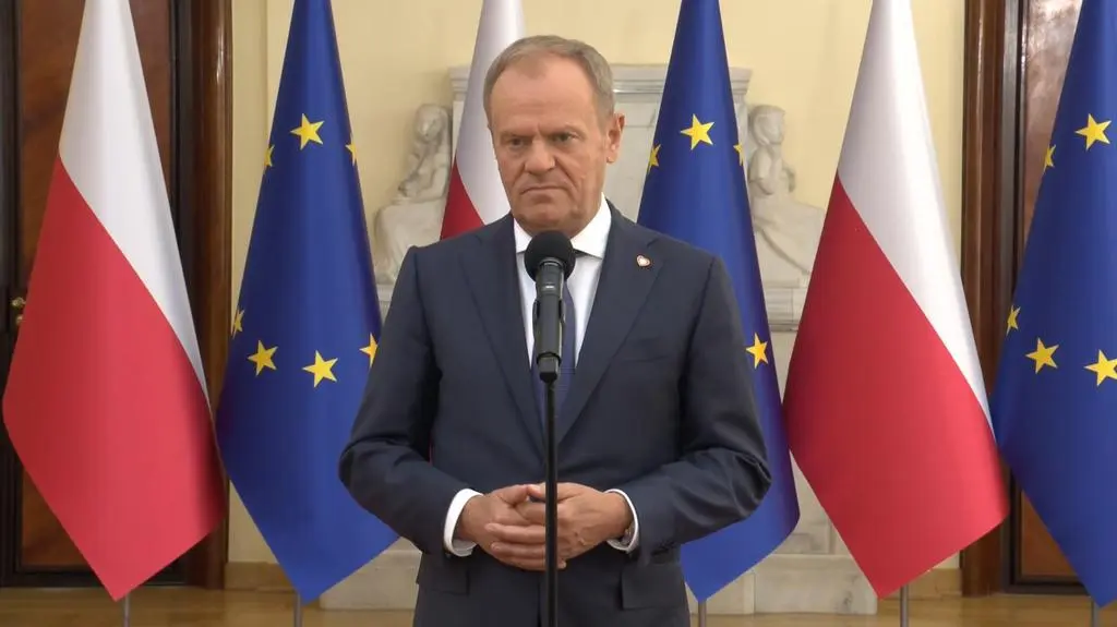 Donald Tusk na konferencji