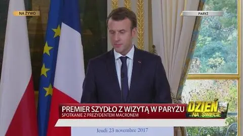 Beata Szydło i Emmanuel Macron spotkali się w Paryżu