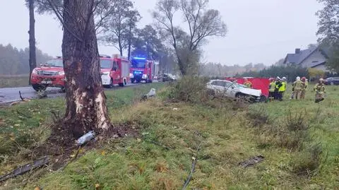 Samochód uderzył w drzewo. Nie żyje 34-letnia kobieta