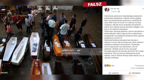 Brazylijscy parlamentarzyści nie włamali się do szpitala i nie znaleźli trumien