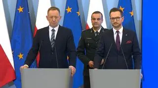 Minister rolnictwa Robert Telus i minister rozwoju i technologii Waldemar Buda