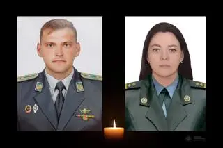 Pułkownik Ołeksandr Docenko i podpułkownik Nelia Docenko jechali do syna