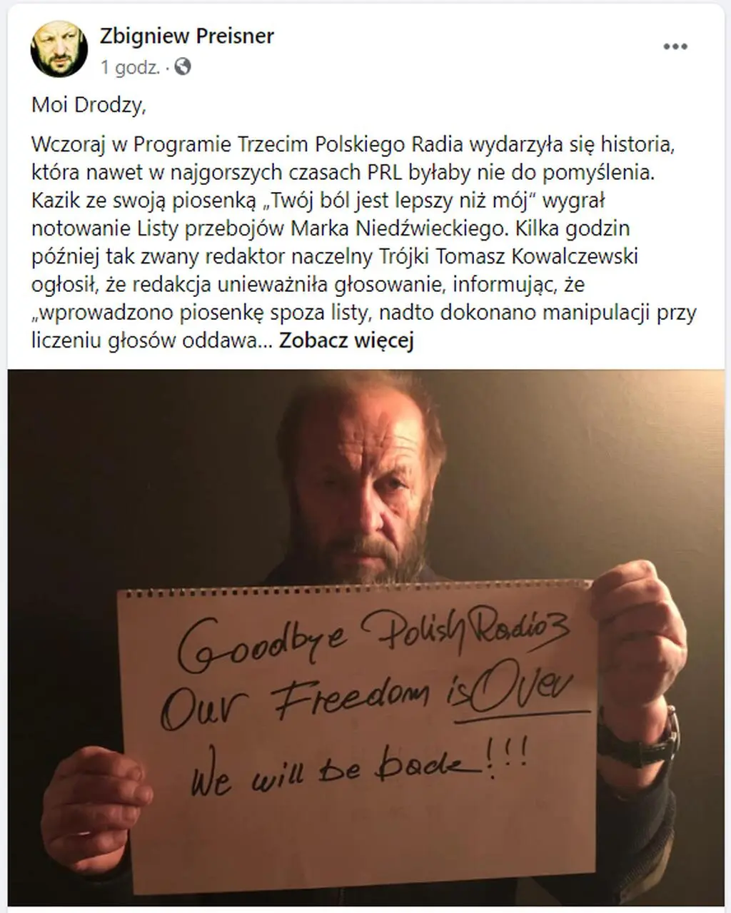 Zbigniew Preisner na Facebooku