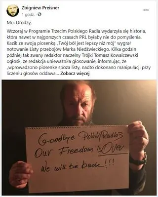 Zbigniew Preisner na Facebooku
