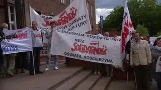 Solidarność z Pomorza protestowała w Gdańsku