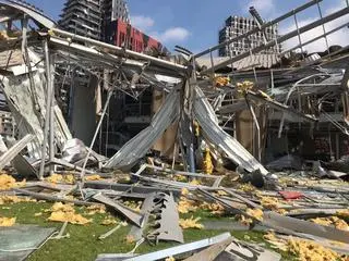 Bejrut, zniszczone miasto po eksplozji w porcie 