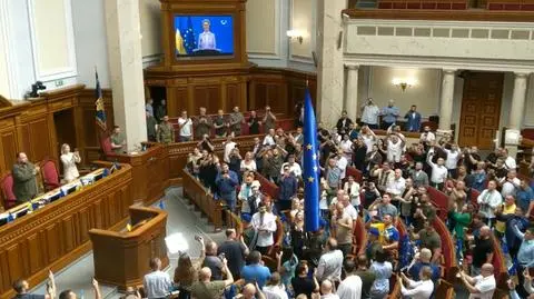 Flaga Unii Europejskiej w Radzie Najwyższej 