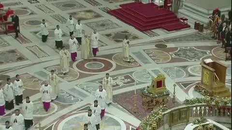 Papież Franciszek podczas mszy na zakończenie roku