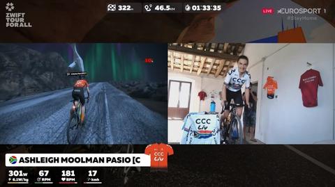 Podjazdów i emocji nie brakowało. Trzeci triumf zawodniczki CCC-Liv na zakończenie Zwift Tour for All