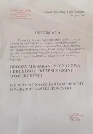 Strażacy zapowiadają protest