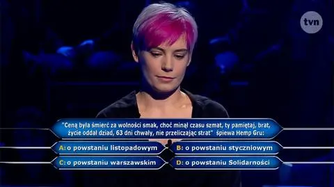 Pytanie w "Milionerach" o utwór Hemp Gru upamiętniający powstanie... 