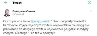 Wpis Przemysława Czarnka na Twitterze