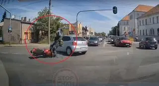 Motocyklista trafił do szpitala