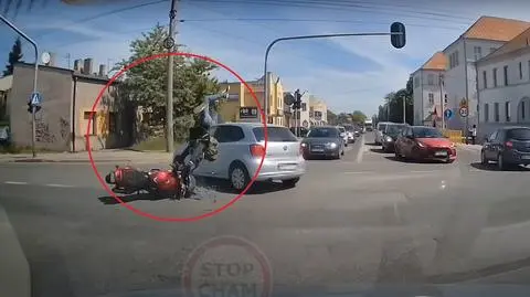 Motocyklista trafił do szpitala