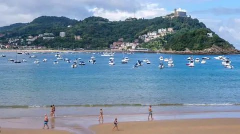 Plaża w San Sebastian, Hiszpania