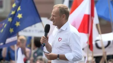 Tusk we Wrocławiu: PiS w Bogatyni, tak jak w całej Polsce, ukradnie, a czego nie może rozkraść, to zniszczy