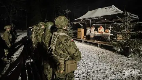 Pasterka z udziałem żołnierzy na granicy z Białorusią