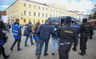 Dziennikarze zatrzymani w Mińsku