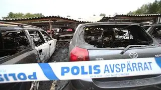 Podpalone samochody w Norrköping (2016 rok)