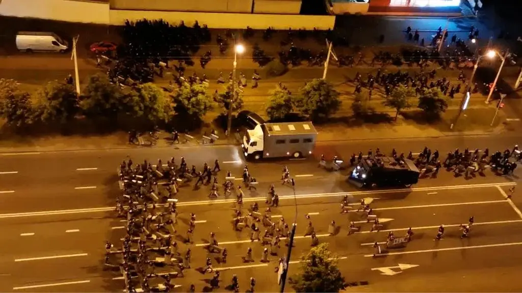 Drugi dzień protestów na Białorusi po wyborach prezydenckich 