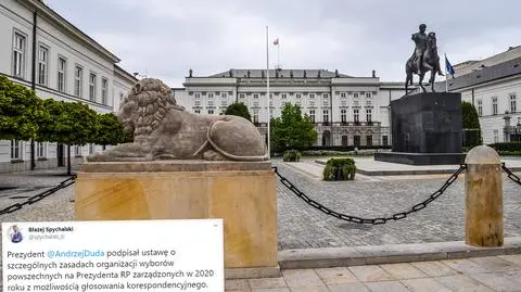 Prezydent podpisał ustawę o organizacji wyborów. Terlecki: pani marszałek w środę ogłosi termin 