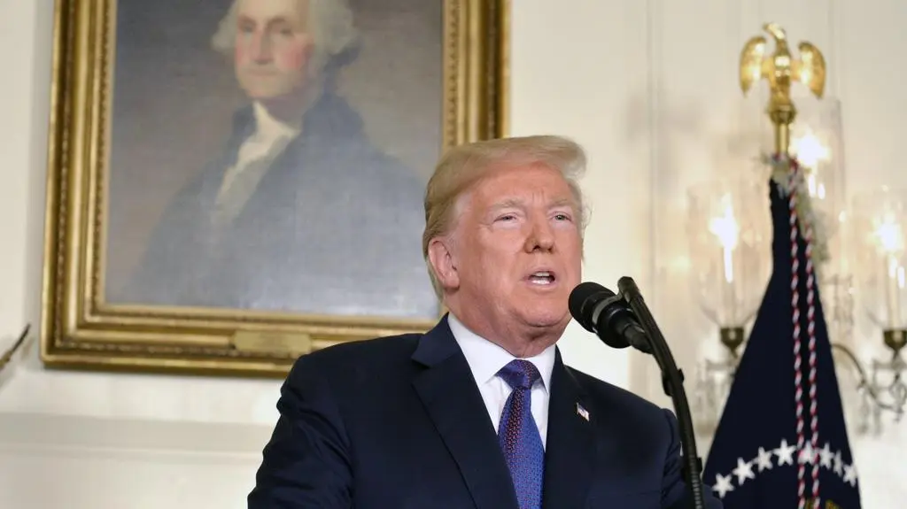Całe wystąpienie Donalda Trumpa w sprawie ataku na Syrię