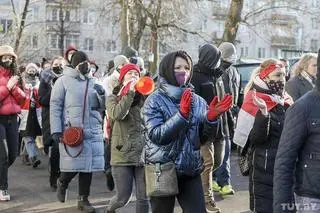 Niedzielna akcja protestu w Mińsku 