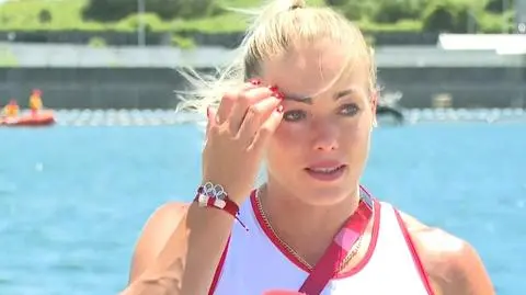 Miał być medal, z trudem mówiła. "Przez chwilę Polskę wyświetlili jako trzecią"