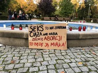 Protest przeciw zmianom w prawie aborcyjnym w Kostrzynie nad Odrą