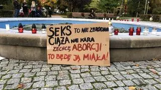 Protest przeciw zmiano w prawie aborcyjnym w Kostrzynie nad Odrą