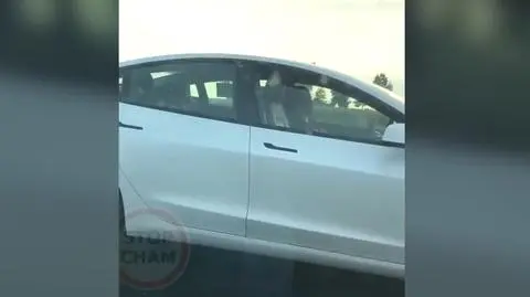 Nagrał kobietę za kierownicą. Twierdzi, że spała jadąc