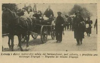 Eskorta Żydów z granicy do miasta