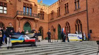 Kołobrzeg. Wiec poparcia i solidarności z Ukrainą