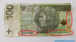 Mężczyzna posłużył się banknotem prezentowym