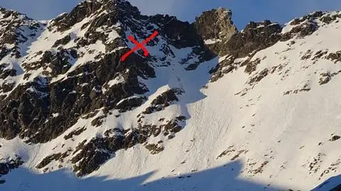 Miejsce utknięcia turystów