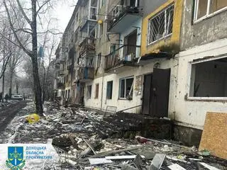 Miasto Myrnohrad po rosyjskim ostrzale 