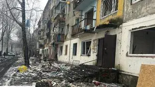 Miasto Myrnohrad po rosyjskim ostrzale 