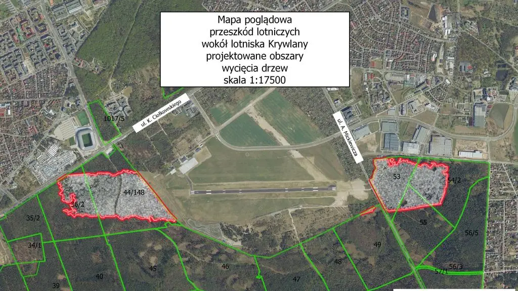 Plan terenu okolic lotniska