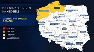 Prognoza zagrożeń IMGW na niedzielę