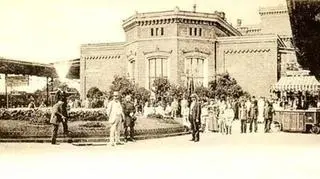 Dworzec kolejowy, fotografia sprzed I wojny światowej