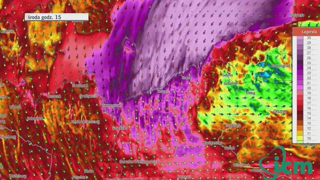 Prognoza prędkości i kierunku wiatru