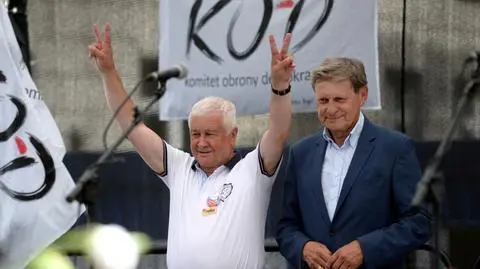 Balcerowicz na demonstracji przed Sejmem