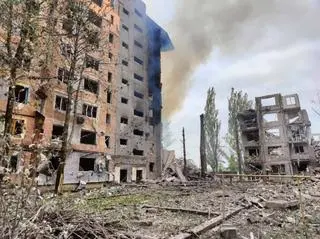 Awdijiwka po rosyjskim ostrzale 