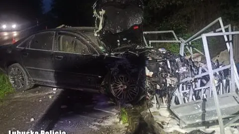 21-latek wjechał w ogrodzenie