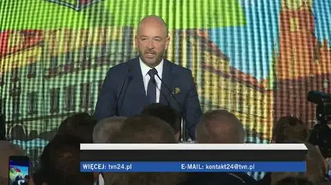Jacek Sutryk po ogłoszeniu wstępnych sondażowych wyników wyborów