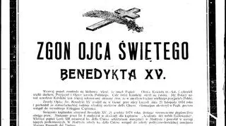 "Ziemia Lubelska" o śmierci Benedykta XV 